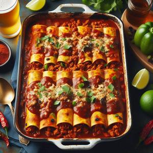 Turkey Enchiladas with Mole Sauce